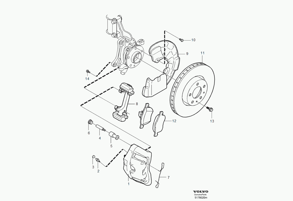 Volvo 8252177 - Тормозной суппорт parts5.com