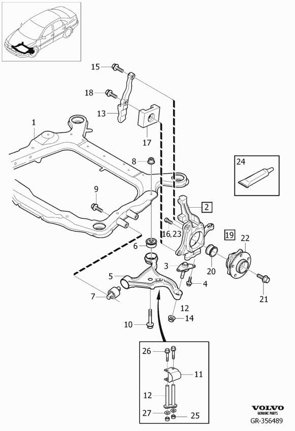 Volvo 985226 - Ремкомплект, подвеска колеса parts5.com