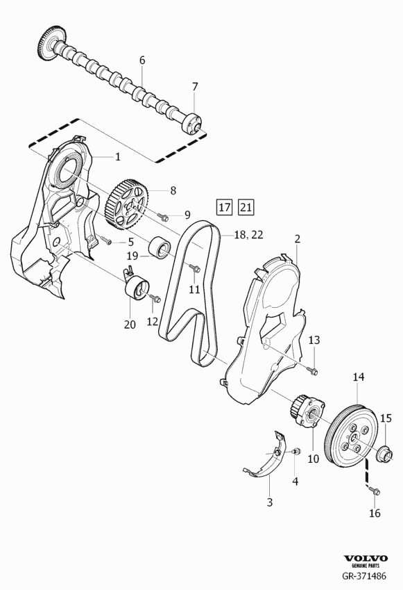 Volvo 31339542 - Натяжной ролик, ремень ГРМ parts5.com