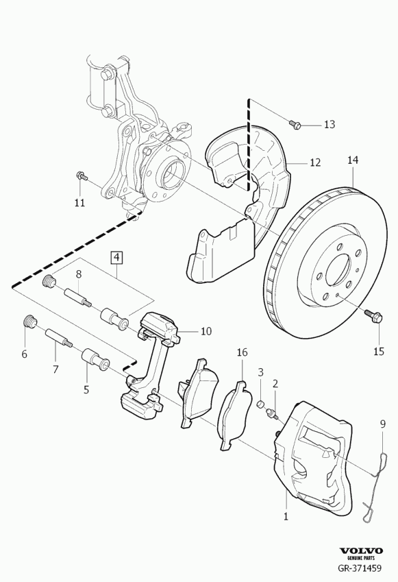 Volvo 30665011 - Направляющий болт, корпус скобы тормоза parts5.com