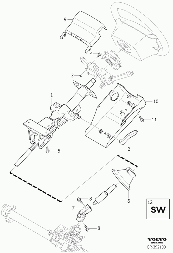 Volvo 8650236 - Шарнир, продольный вал parts5.com