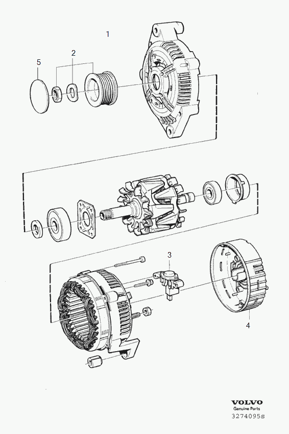 Volvo 9459077 - Alternador parts5.com