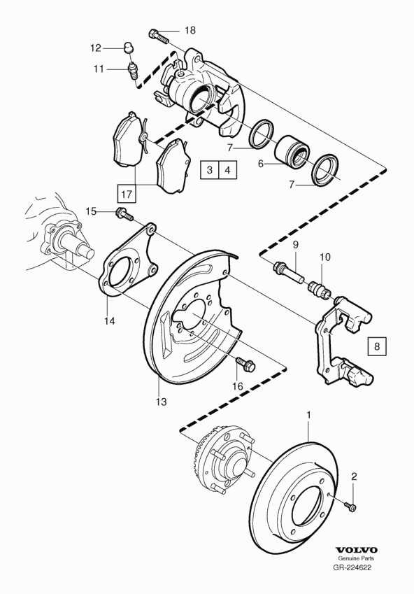 Volvo 30863321 - Ремкомплект, тормозной суппорт parts5.com