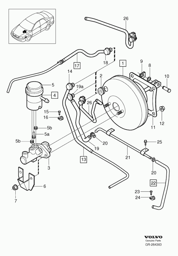 Volvo 8602361 - Главный тормозной цилиндр parts5.com