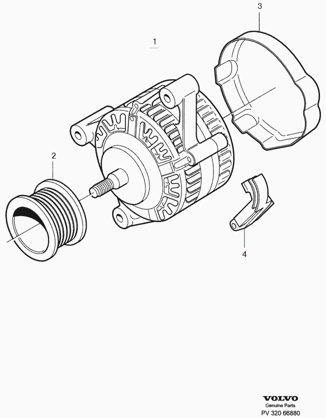 Volvo 30782701 - Шкив генератора, муфта parts5.com