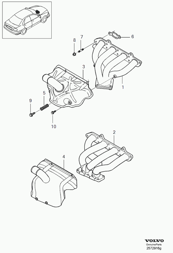 CITROËN 2724.61 - Прокладка, выпускной коллектор parts5.com