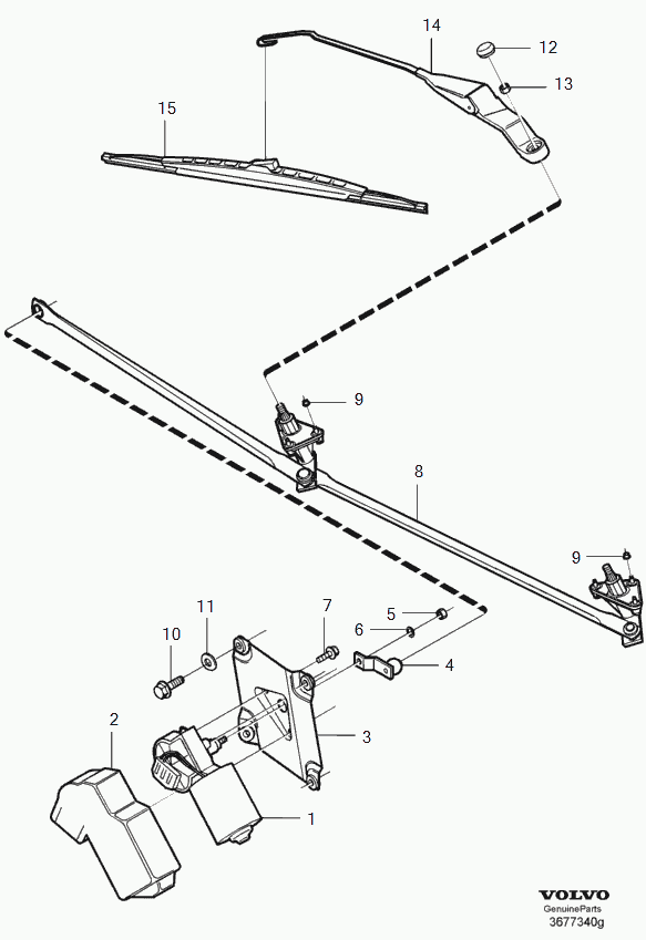 Volvo 31276593 - Щетка стеклоочистителя parts5.com