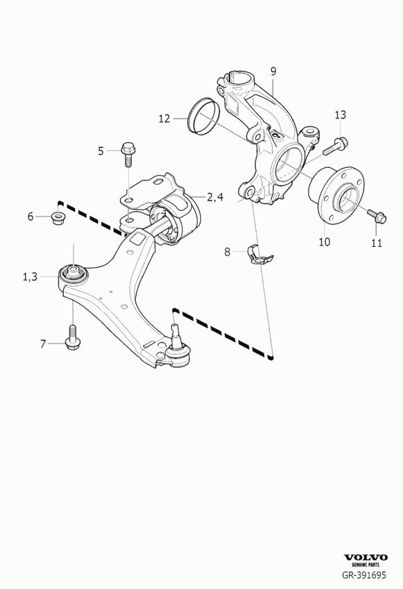 FORD 31277346 - Сайлентблок, рычаг подвески колеса parts5.com