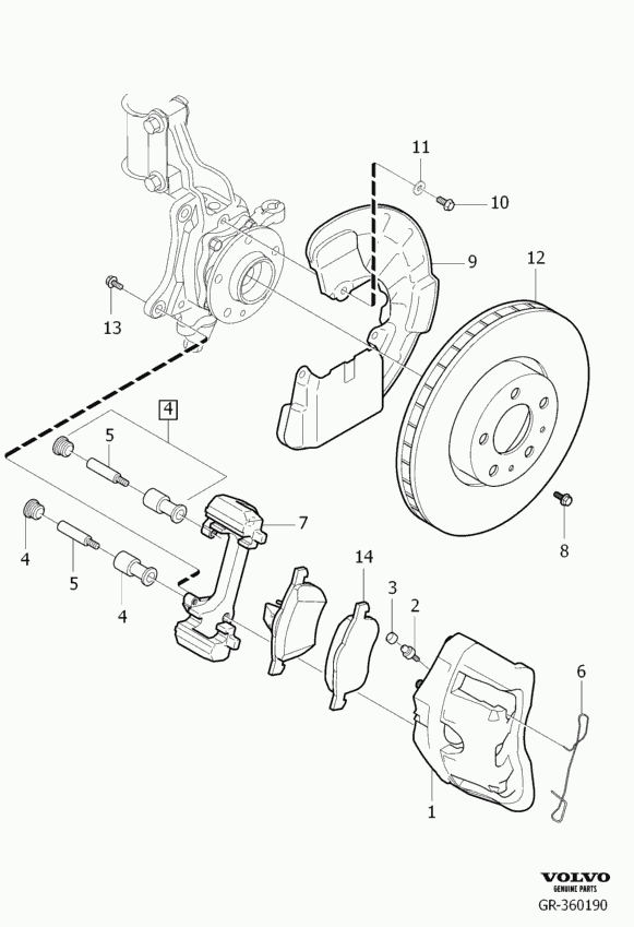 Volvo 30793943 - Тормозные колодки, дисковые, комплект parts5.com