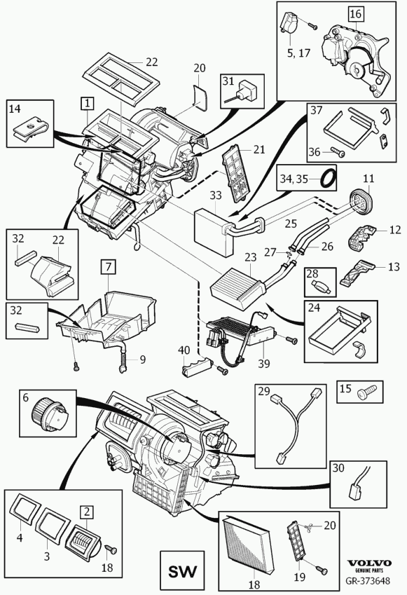 Volvo 30780377 - Фильтр воздуха в салоне parts5.com