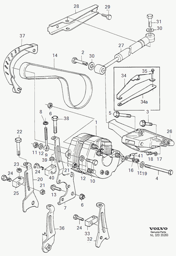 Volvo 3485927 - Поликлиновой ремень parts5.com