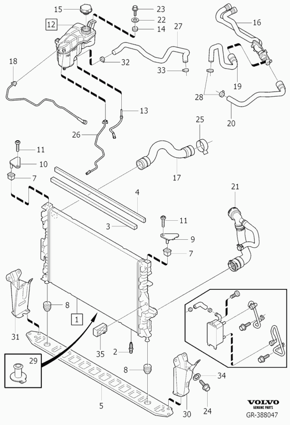 Land Rover 31368082 - Радиатор, охлаждение двигателя parts5.com