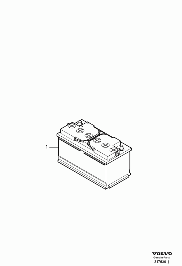 Volvo 30772211 - Стартерная аккумуляторная батарея, АКБ parts5.com