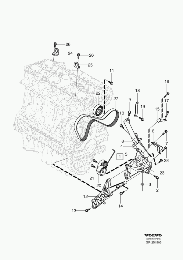 Volvo 31251046 - V-Ribbed Belt parts5.com