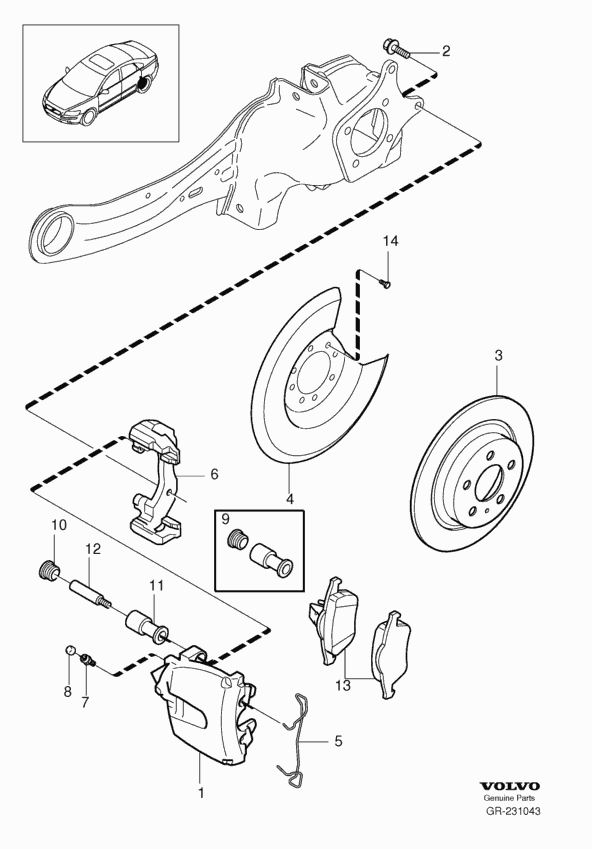 Volvo 30666833 - Комплектующие для колодок дискового тормоза parts5.com