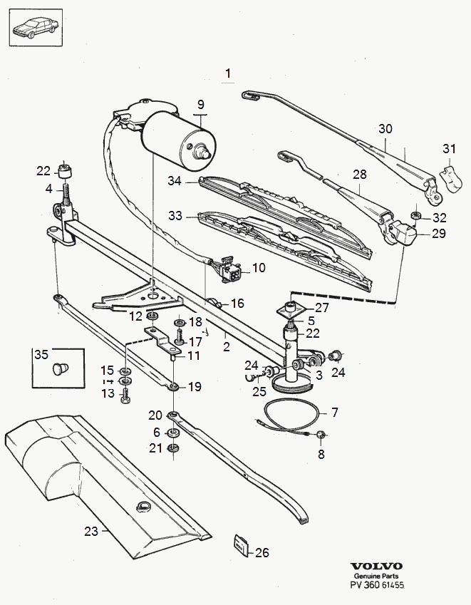 Volvo 274381 - Wiper Blade parts5.com