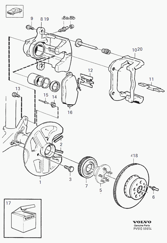 Volvo 3516565 - Тормозной суппорт parts5.com