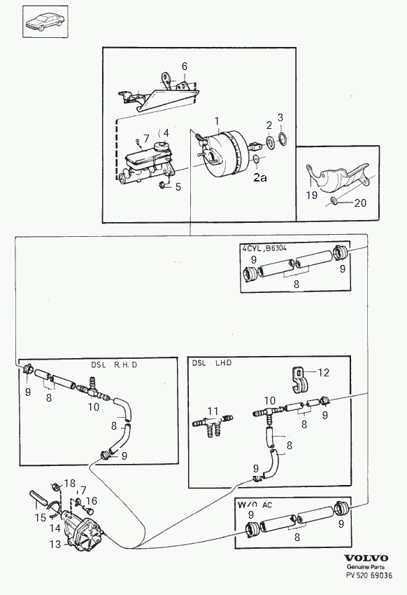 Volvo 9135896 - Вакуумный насос, тормозная система parts5.com