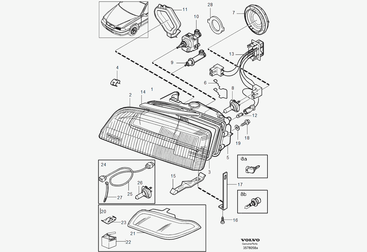 Volvo 8620487 - Lámpara, faro antiniebla parts5.com