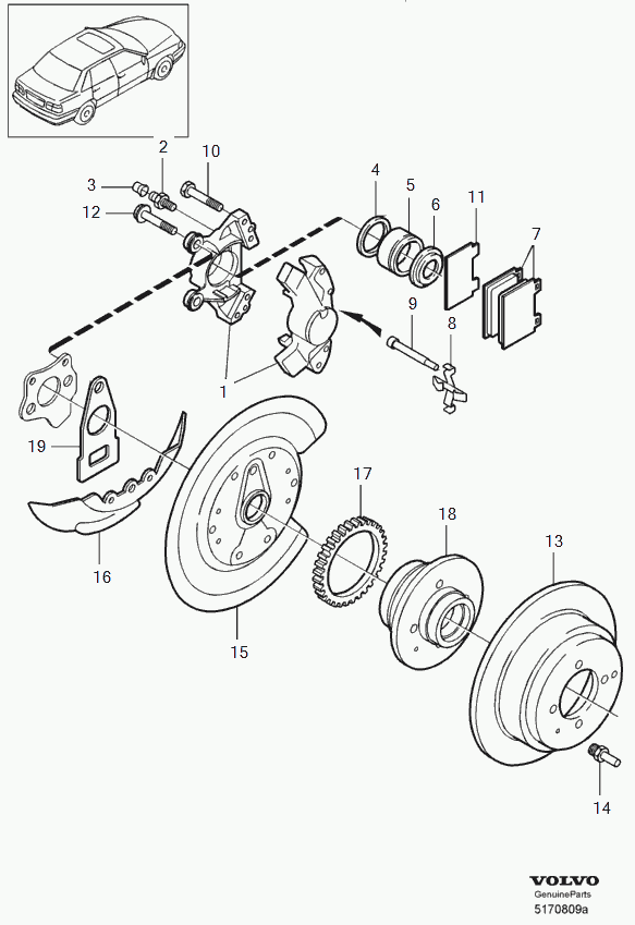 Volvo 3546491 - Тормозной суппорт parts5.com