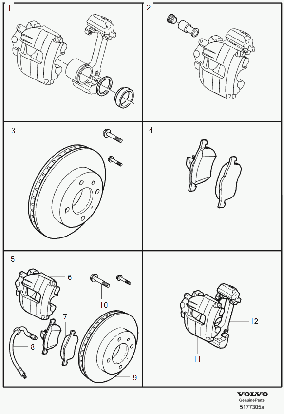 Volvo 30793799 - Тормозные колодки, дисковые, комплект parts5.com