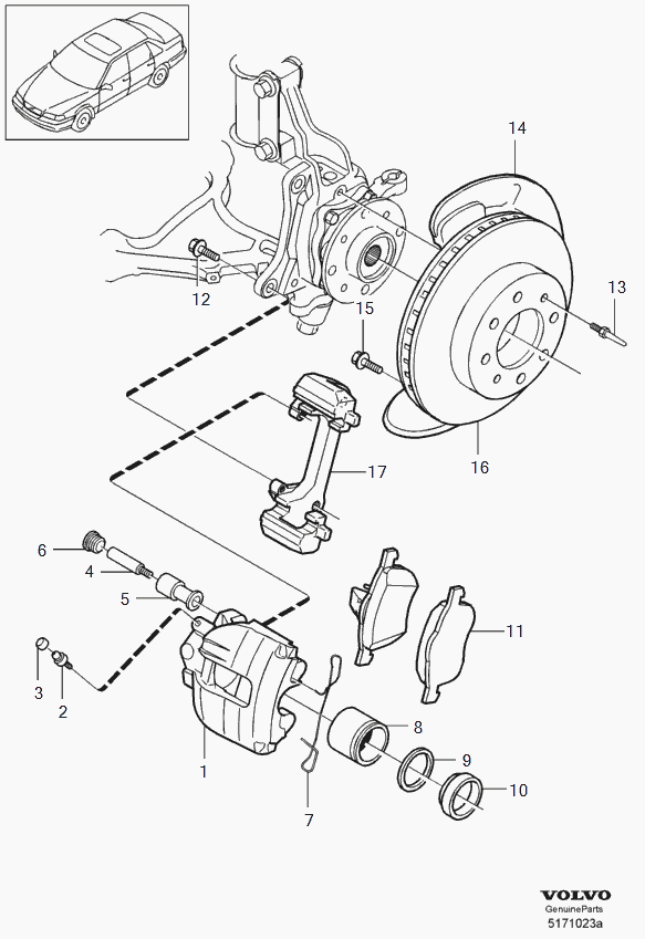 Volvo 30648018 - Ремкомплект, тормозной суппорт parts5.com