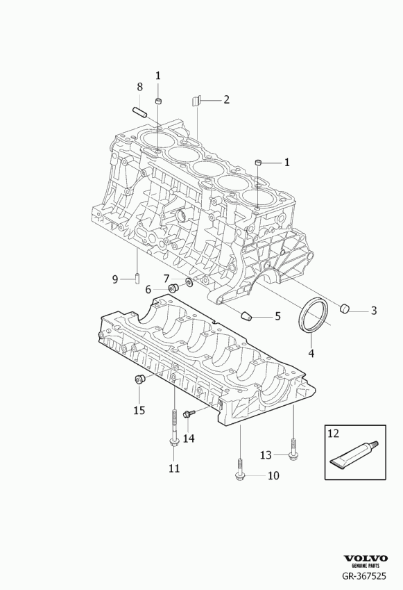 Volvo 31339213 - Уплотняющее кольцо, коленчатый вал parts5.com