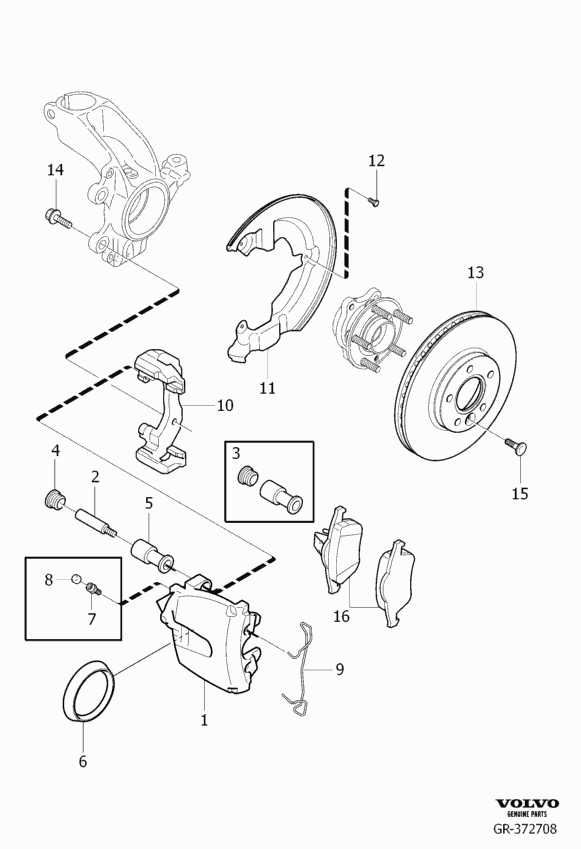 Volvo 31341301 - Тормозные колодки, дисковые, комплект parts5.com