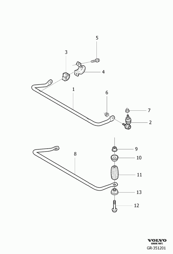 Volvo 31317946 - Втулка, стабилизатор parts5.com