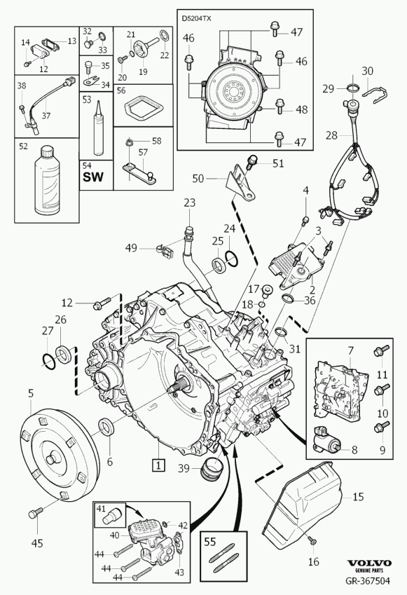 Volvo 31325007 - Клапанный элемент, гидравлический агрегат - автомат. коробка parts5.com