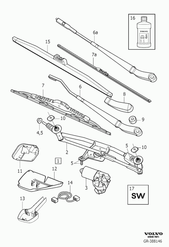 VOLVO ASIA 30784428 - Щетка стеклоочистителя parts5.com