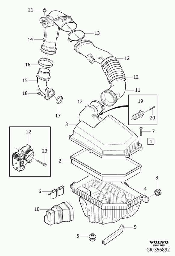 Volvo 3 075 765 5 - Датчик потока, массы воздуха parts5.com