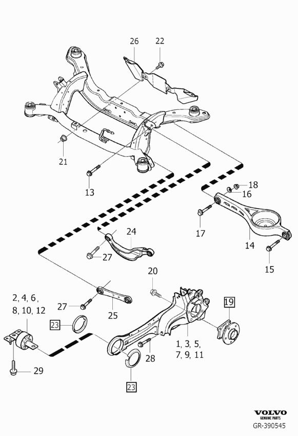 Volvo 31317602 - Сайлентблок, рычаг подвески колеса parts5.com