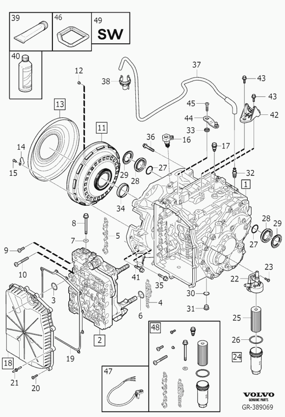 Volvo 31367964 - Комплект деталей, смена масла - автоматическая коробка передач parts5.com