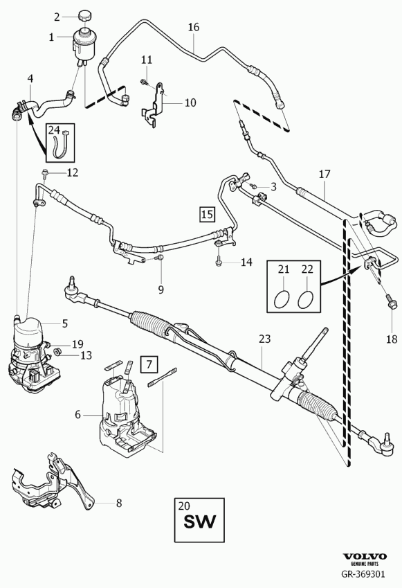 Volvo 30741424 - Central Hydraulic Oil parts5.com