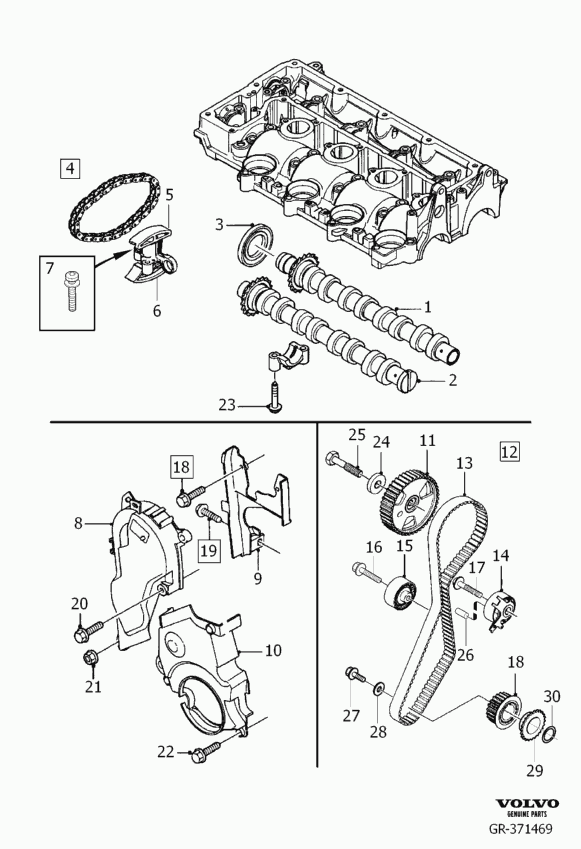 Volvo 8 653 651 - Tensioner Pulley, timing belt parts5.com