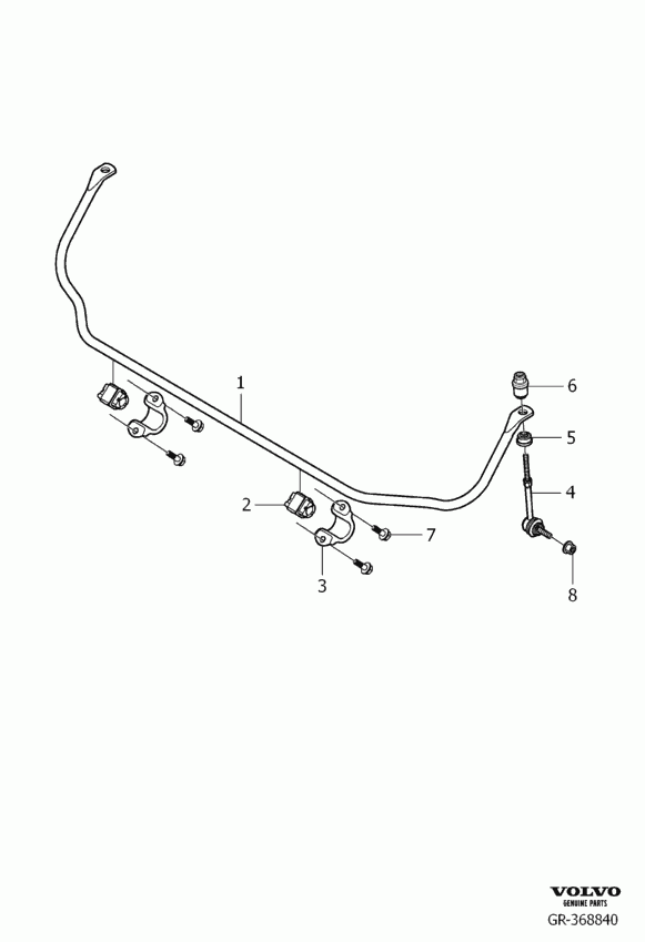 Volvo 30748921 - Втулка, стабилизатор parts5.com