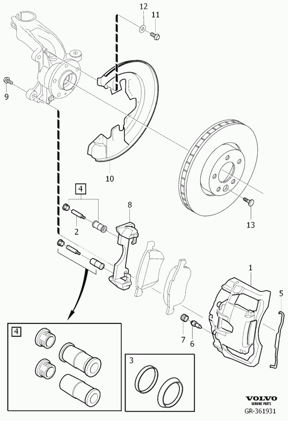 Volvo 36000375 - Тормозной суппорт parts5.com