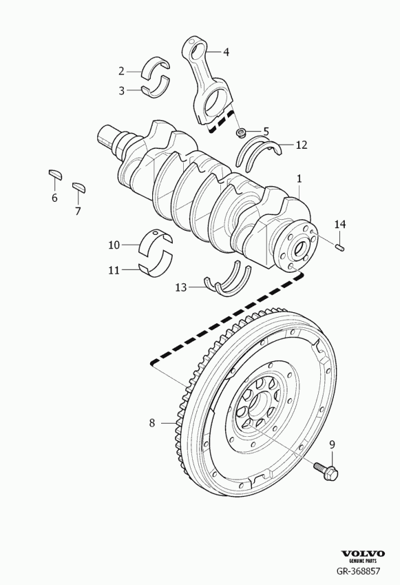 Volvo 30725309 - Маховик parts5.com