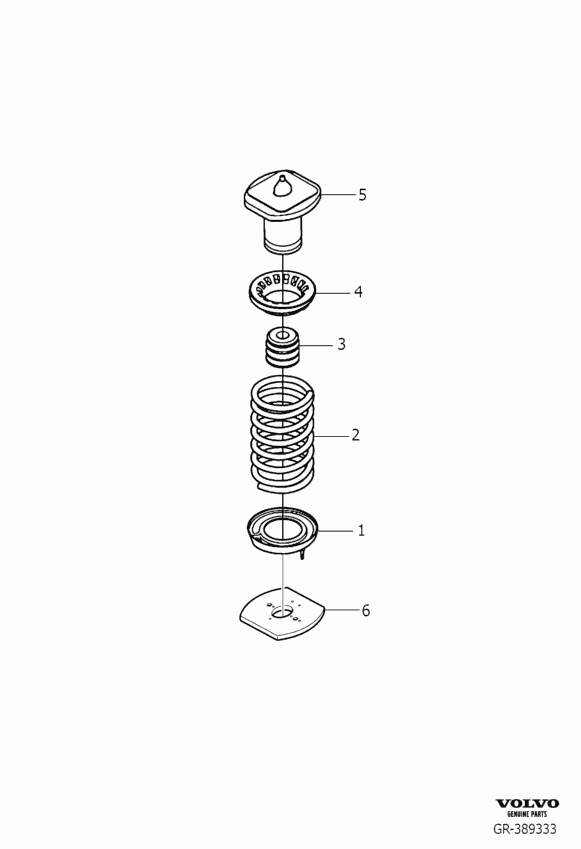 Volvo 30714527 - Тарелка пружины parts5.com