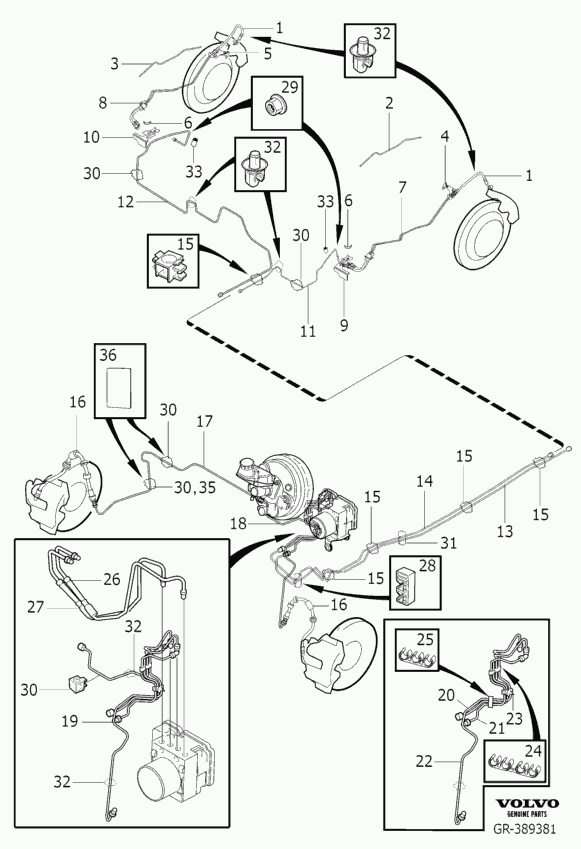 Volvo 31305095 - Тормозной шланг parts5.com