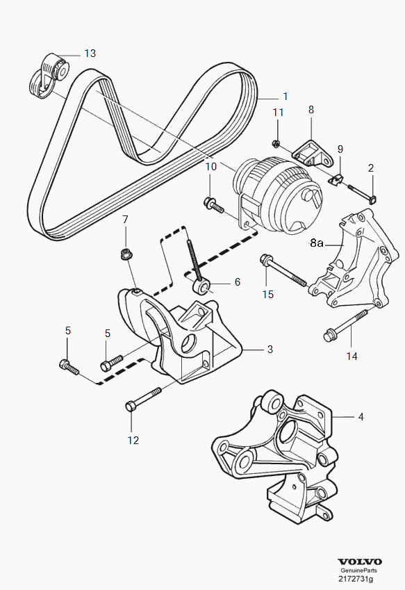 Volvo 31336390 - Натяжитель, поликлиновый ремень parts5.com