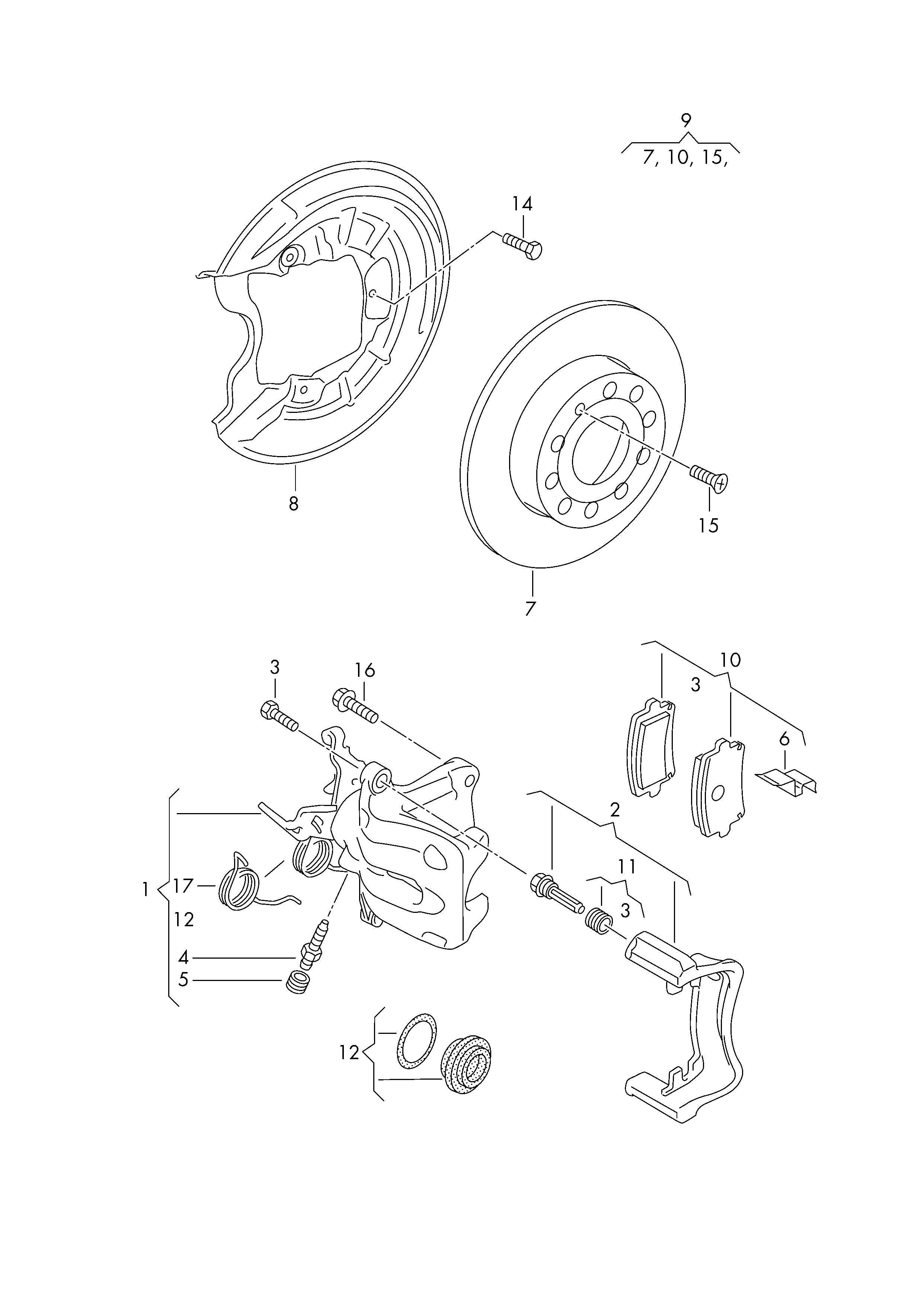 Skoda 1K0615611AB - Отражатель, защита, тормозной диск parts5.com