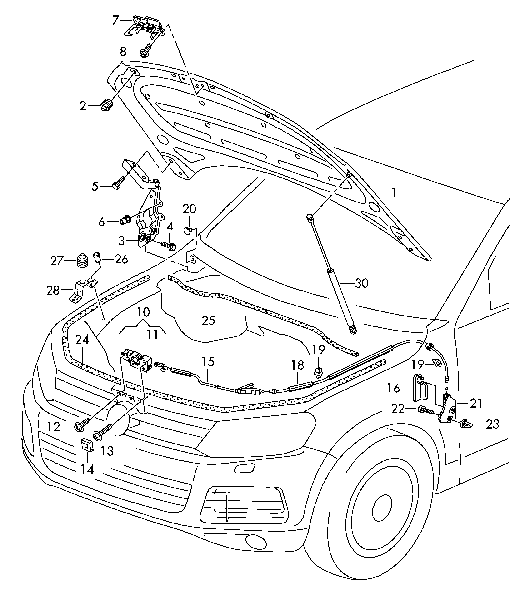 Seat 7P6823509 - Замок задней двери parts5.com