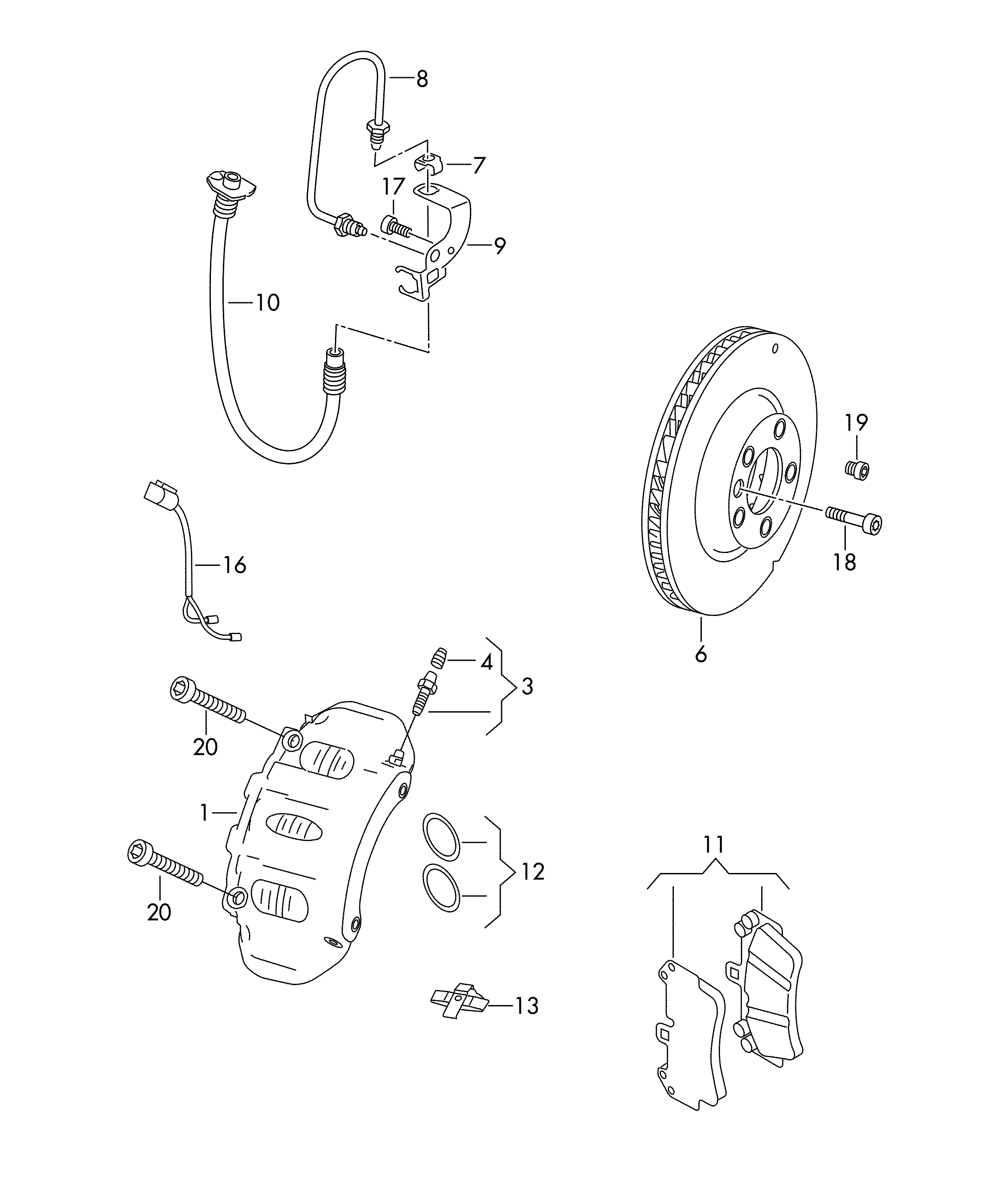 VAG 7P0 907 637 C - Сигнализатор, износ тормозных колодок parts5.com