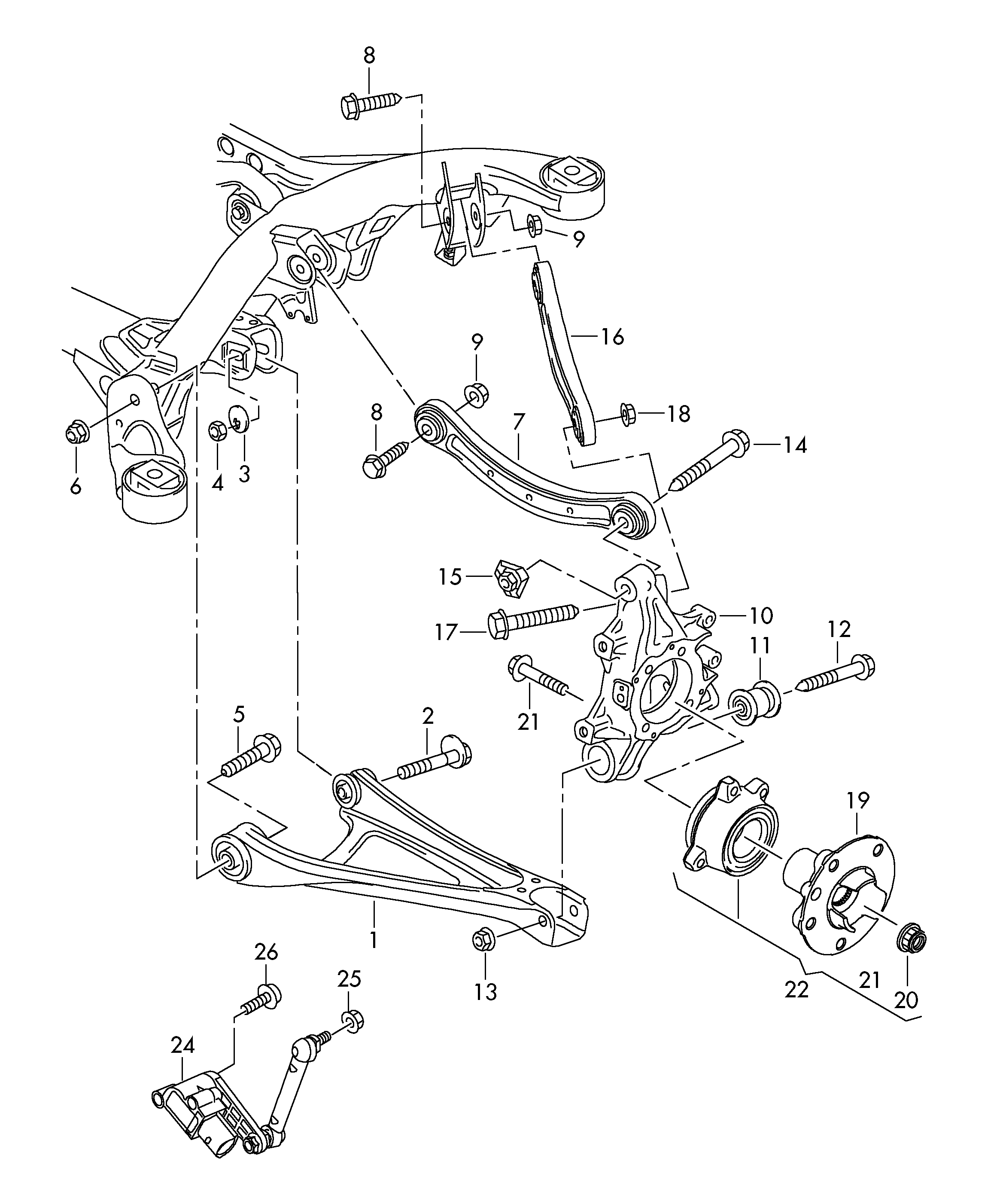 VW 7L0 505 397 - Track Control Arm parts5.com