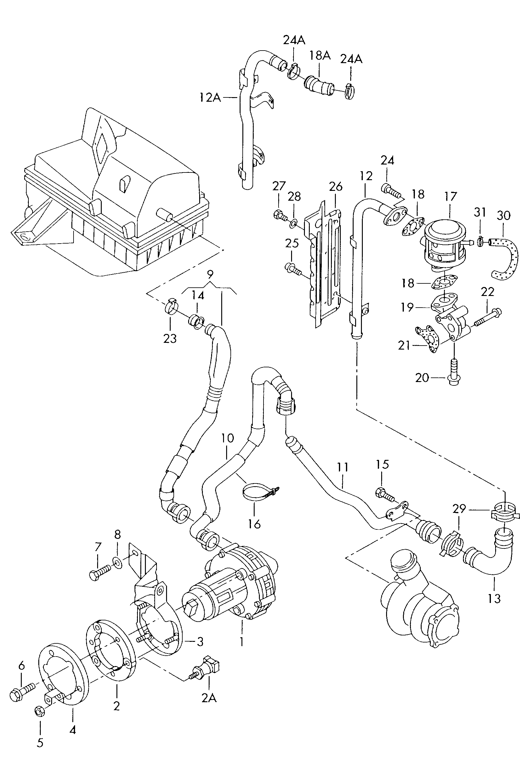 VW 058 133 785B - Шланг, система подачи воздуха parts5.com