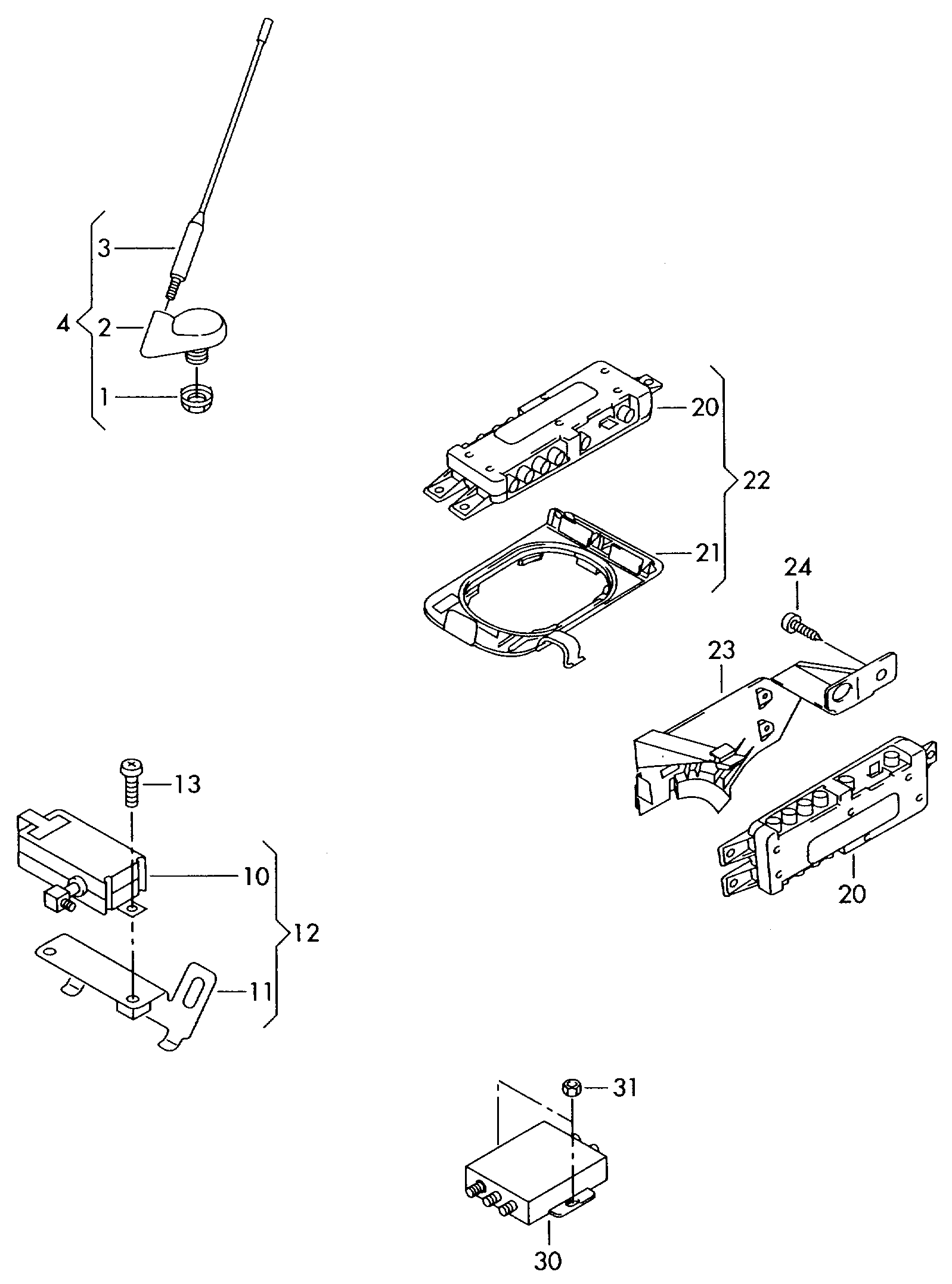 VW 1J0035849A - Антенна parts5.com