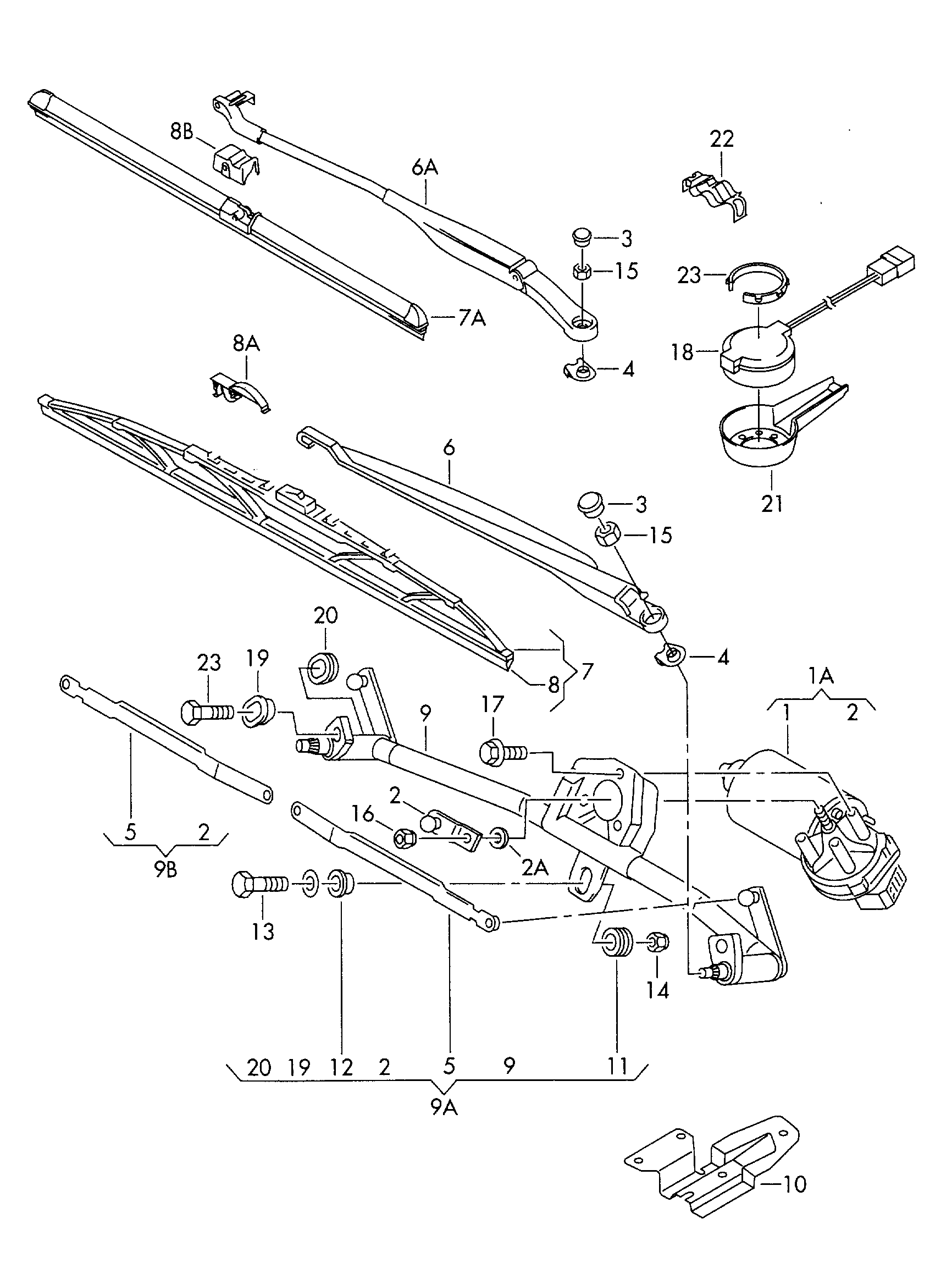 VW 1J0 998 002 B - Щетка стеклоочистителя parts5.com