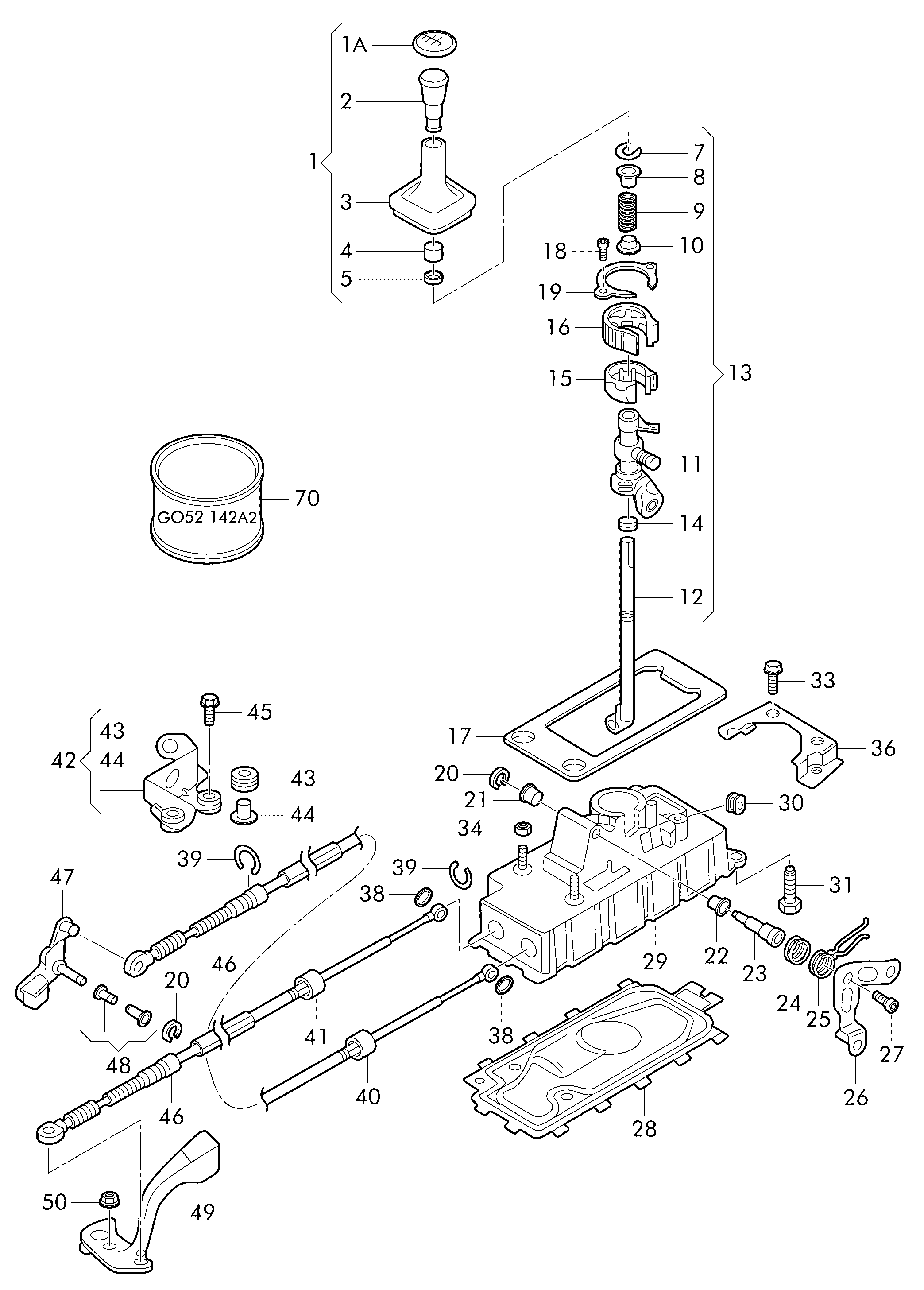 VW N  90815903 - Ремкомплект, рычаг переключения parts5.com